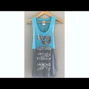 Victoria secret pink bling ringer tank